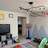 economico Luci a sospensione-lampada a sospensione a led bianco caldo 6/10/14 teste retro edison multi regolabile fai da te luce ragno soffitto moderno chic industriale per soggiorno camera da letto 110-240v