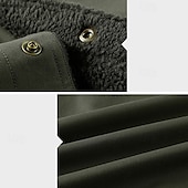 preiswerte Pufferjacken-Herren Wanderjacke Fleecejacke für Wanderer Draussen warm Fleece-Futter Windbreaker-Jacke Reisen Armeegrün Khaki Dunkelblau