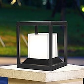 baratos luzes de parede ao ar livre-luz de parede externa led branco quente 26cm quadrado jardim poste luz pilar poste lanterna decoração lâmpada e26/e27 para piscina 110-240v