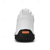 cheap Ankle Boots-Men&#039;s White Faux Leather High-Top Ankle Boots – Handcrafted Stitching, Lace-Up Design with Velcro Strap, Rugged Non-Slip Sole for Outdoor and Casual Wear