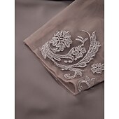 voordelige Vloerlengte-A-Line Moeder van de Bruid Jurk Bruiloft Gast Elegante Plus Size Hoge Lage V Hals Asymmetrische Enkel Lengte Chiffon Kant Halve Mouw Met Beading Applicaties 2025 gratis maatwerk