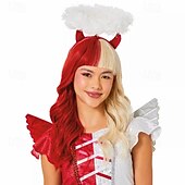 Kids Heat Resistant Angel Devil Split Wig Halloween Cosplay Party Wigs4