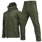 levne Fleece a 3 v 1 bundy-Pánské Dağcı Ceketi Turistická bunda a kalhoty Venkovní maskování Větruvzdorné Přední zip Lehká bunda Celotělové oblečení Celý Zip Kempování a turistika Tmavě šedá Černá Žlutá Armádní zelená Modrá