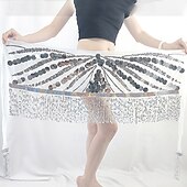 voordelige Buikdanskleding-Buikdans Buikdans Heup Sjaal Kwastje Pure Kleur Gesplitst Dames Prestatie Opleiding Hoog Polyester