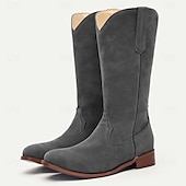 levne Cowboy &amp; Western Boots-pánské hnědé semišové westernové kovbojské boty se stahovacími poutky a klasickým prošíváním - boty do půli lýtek ve vintage stylu