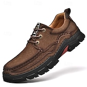 economico Scarpe da uomo-scarpe da uomo robuste e comode, in pelle scamosciata, con design traspirante e suola resistente, perfette per escursioni e abbigliamento casual