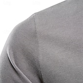preiswerte Basic-T-Shirts-Männlich Langarm Runden Frühling &amp; Herbst Einfarbig Lässig Alltagstauglich Dunkelgrau Weiß Schwarz Top T-Shirt für Herren