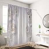 お買い得  シャワーカーテン-フック付きシャワーカーテン180cm*180cm(70"*70")ポリエステル洗濯可能防水パターンバスルームバスタブデコジュエリーフラワー