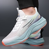 cheap Men&#039;s Sneakers-Men&#039;s Lightweight Breathable White Running Sneakers – Cushioning Athletic Shoes for Outdoor Sports and Fitness