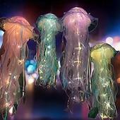 economico Luci decorative-lanterna decorativa con lampada a medusa colorata lanterna decorativa moderna con design a medusa per feste per bambini i migliori regali per ragazze