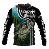abordables Motif 3D-Homme Graphic Poissons Sweat à capuche Sweats à Capuche Sweat-shirt Sweat à capuche manche longue Sweat à capuche Capuche Vêtement de rue 3D effet Sport &amp; Loisir du quotidien Noir Bleu Roi Imprimer
