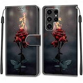 cheap Samsung Cases-Phone Case For S24 Ultra S24 Plus S24 S23 S22 S21 S20 Ultra Plus FE A55 A35 A25 A15 5G A14 A34 A54 A73 A53 A33 A72 Back Cover with Stand Holder with Wrist Strap Card Slot Retro TPU PU Leather
