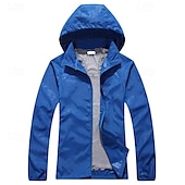 baratos Casacos Leves, Polares &amp; Caminhada-Homens Jaqueta Softshell Jaqueta de Trilha Ao ar livre A Prova de Vento Impermeável Jaqueta leve Jaqueta corta-vento Viajar Preto Branco Amarelo Roxo Escuro Vinho