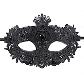 olcso Maszk-Halloween Maszk Velencei maszk Maszk egy boton Párok 2 db Farsangi maszk Fél arc Felnőttek Uniszex Mindszentek napja Farsang Mardi Gras Parti Party estélyi viselet Álarcos mulatság Egyszerű Halloween