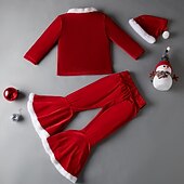 2 Stück kinderkleidung Mädchen Weihnachten Farbblock Weihnachtssets einstellen Langarm Modisch Leistung 4 Jahre + Herbst Rote Grün preiswerte Weihnachtssets für Kinder-2 Stück kinderkleidung Mädchen Weihnachten Farbblock Weihnachtssets einstellen Langarm Modisch Leistung 4 Jahre + Herbst Rote Grün