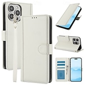 Χαμηλού Κόστους iPhone Θήκες-τηλέφωνο tok Για iPhone 16 iPhone 15 Pro Max Plus iPhone 14 13 12 11 Pro Max Plus Θήκη κάρτας πορτοφολιού Προστατευτικό για όλο το σώμα με λουράκι καρπού Σταντ ποδηλάτου Ρετρό TPU PU δέρμα