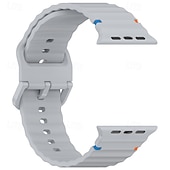 olcso Apple óraszíjak-Sportszíj Kompatibilis valamivel Apple Watch óraszíj 38mm 40mm 41mm 42mm 44mm 45mm 49mm Elasztikus Állítható Szilikon Csere óraszíj mert iwatch Ultra 2 Series 9 8 7 SE 6 5 4 3 2 1