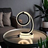 baratos Candeeiros de mesa-1pc nórdico simples espiral lâmpada de mesa, quarto cabeceira proteção para os olhos, regulável usb alimentado led lâmpada decorativa para casa sala de estar quarto