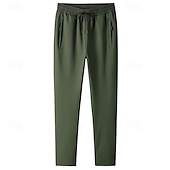 preiswerte Sweatpants-Herren Fleecehosen Jogginghose Trainingshose Jogginghose Jogger Hose Hosen Freizeithose Kordelzug Elastische Taille Glatt Komfort Warm In voller Länge Outdoor Casual Täglich Sport Modisch Schwarz Grün