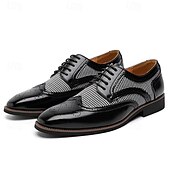 Недорогие Броги-мужские коричневые оксфорды из искусственной кожи с узором «гусиная лапка» и деталями в стиле «брог» — классические туфли для деловых встреч и свадеб