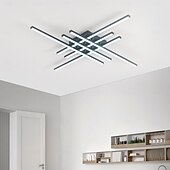 Χαμηλού Κόστους Φώτα Οροφής με Dimmer-Φωτιστικό οροφής led χωρίς σκαλοπάτι 6 κεφαλές γραμμικό μοντέρνο sputnik πολυέλαιος μακρύς λωρίδα ημι-χωνευτός φωτιστικό οροφής φωτιστικό μινιμαλιστικό πολυέλαιοι φωτιστικά οροφής για τραπεζαρία