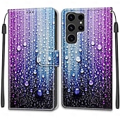 Недорогие Чехлы для Samsung-телефон Кейс для Назначение S24 Ultra S24 Plus S24 А55 А35 А25 А15 5Г S25 Ультра Кейс на заднюю панель со стендом с ремешком на запястье Разъем для карты Ретро ТПУ Кожа PU