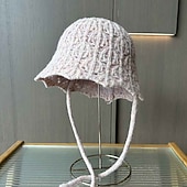 levne Party klobouky-Klobouky Polyester Zvonovitý klobouk Kbelík 30. léta Ležérní Dovolená Dámský den Elegantní Vinobraní Jednoduchý S Čistá Barva Barevně dělené Přílba Pokrývky Hlavy