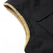 billiga Gilets-Herr Fleeceväst Väst Gilet Dagligen Datum Semester Mode Ledigt Höst vinter Ficka Polyester Håller värmen Bekväm Slät Dragkedja Hög krage Normal Svart Gul Kaki Mörkgrå Väst