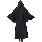 voordelige Capes &amp; Kappen-Retro vintage Middeleeuws Renaissance Kaap kapmantel Heks Pest dokter Tovenaar Dames Fantasie Walpurgisnacht Halloween Carnaval Feest LARP Ren Faire Volwassenen Mantel