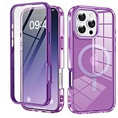 お買い得  iPhone用ケース-iPhone 16 Pro Max Plus、iPhone 15 Pro Max Plus、iPhone 14、13、12、11 Pro Max Plus用のバックカバー、ワイヤレス充電サポート、レトロアクリルPC