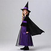 levne Zlé čarodějnice-Čerodějnice Valpuržina noc Šaty Cosplay kostým Dětské Dívčí cosplay Večírek předvečer Všech svatých Karneval Plesová maškaráda Jednoduchý karnevalový kostým