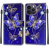 Χαμηλού Κόστους iPhone Θήκες-τηλέφωνο tok Για iPhone 14 13 12 Pro Max Plus iPhone 14 Pro Max iPhone 13 12 Pro Max iPhone 12 Pro Max Πίσω Κάλυμμα με βάση στήριξης με λουράκι καρπού Υποδοχή κάρτας Ρετρό TPU PU δέρμα