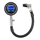 voordelige Opblaasbare pomp-auto motorfiets busje 0-200psi digitale lcd band bandenpomp drukmeter tester drukmeter digitale bandenspanningsmeter 200 psi met adapterkit compatibel met auto fiets motorfiets