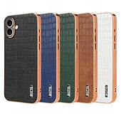 رخيصةأون جرابات آيفون-هاتف غطاء من أجل ايفون 16 آيفون 15 iPhone 14 13 12 11 Pro Max Plus غطاء خلفي غير اصفرار ضد الصدمات مكتب  /  الأعمال نموذج هندسي TPU الطلاء جلد PU