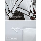 economico Collezione d&#039;elite-Set copripiumino da 4 pezzi, 100% cotone biologico, tessuto morbido e traspirante, include copripiumino e federe per un sonno confortevole.
