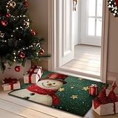 billige juletepper og matter-julepynt dørmatte snømann kjøkkenmatte gulvmatte sklisikre teppe oljetett teppe innendørs utendørs matte soveromsdekor baderomsmatte inngangsteppe