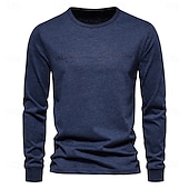 cheap Basic T shirts-100% Cotton Long Sleeve Men&#039;s T-shirt Solid Color Letter Print Casual T shirts for Men New Spring Tops Tee Men Clothing