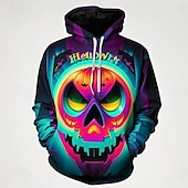 levne Mikiny s kapucí-Dýně Kapuce Pullover předvečer Všech svatých 3D Přední kapsa Grafika Pro Pro páry Pánské Dámské Dospělé předvečer Všech svatých Karneval Plesová maškaráda 3D tisk Párty Běžné / Denní