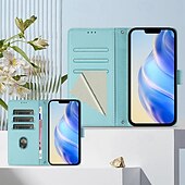 お買い得  iPhone用ケース-電話 ケース 用途 iPhone 16 iPhone15 iPhone 14 13 12 11 Pro Max Plus Mini SE ウォレットカードケース 磁石バックル ストラップ付き リストストラップ付き レトロ風 TPU PUレザー
