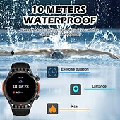ieftine Ceasuri Smart-ceas inteligent ht22 ecran de 1,46 inchi apel bluetooth ip68 lanternă cu led rezistentă la apă baterie mare 100 sport gps pistă de fitness ceas inteligent