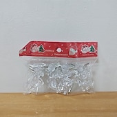 cheap Ornaments-4PCS Christmas Angel Ornaments, Transparent Acrylic Angels with Silver Wings, Xmas Tree Hanging Decoration for Holiday Decor