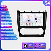 abordables Lecteurs multimédias pour voitures-autoradio lecteur multimédia pour 2004 - 2011 mercedes benz w203 w209 android 9 pouces autoradio lecteur multimédia navigation gps dsp bluetooth écran hd