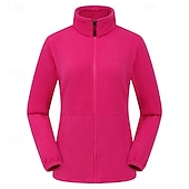 halpa Softshell-, fleece- ja vaellustakit-Naisten Fleecetakki Talvi ulko- Pidä lämpimänä Fleece-vuori Fleecetakit Kokovetoketju Kiipeily Telttailu / Retkely / Luolailu Matkailu Vaalea khaki Musta Keltainen Pinkki Punainen