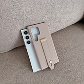 levne Pouzdra pro Samsung-telefon Carcasă Pro S24 S24 Ultra Plus S23 Ultra Plus S23 S22 S22 Plus Ultra A55 A35 A25 A15 5G A54 A34 A14 A53 A13 Pouzdro na peněženku s poutkem na zápěstí Nárazuvzdorné Retro TPU PU kůže