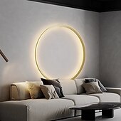 baratos Candeeiros de Parede de interior-luzes de parede led redondas para ambientes internos, arandelas de parede, luminárias de parede modernas, luminárias de parede circulares de meados do século, decoração de parede, ouro e preto 85-265v