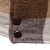 economico Giubbotti e cappotti da uomo-Per uomo Giacca da camicia Giacca sportiva Giacca in pile di flanella Casual / quotidiano Sexy Autunno inverno Color Block A quadri / A righe / Chevron Informale Bavero Standard Nero Blu reale Cachi