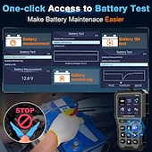 お買い得  OBD-車用 OBD2 スキャナー バッテリー テスター カラー スクリーン コード リーダー 簡単セットアップ エンジン障害ライトをクリア 診断スキャン ツール 電圧読み取り