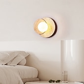 זול אורות קיר פנימיים-תאורת קיר פנימית led 30 ס&quot;מ 1-אור עץ כדור גוון קיר אור חדר שינה מודרני קיר ליד המיטה פמוט פשוט מסדרון חדר מדרגות g9 מנורה צמודת קיר לסלון חדר עבודה מסדרון חדר אוכל מרפסת 85-265v