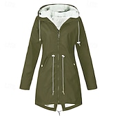 baratos Jaquetas sopradoras-Mulheres Casaco de inverno Jaqueta de lã para caminhada Inverno Ao ar livre Prova-de-Água Quente Macio Confortável Jaquetas em Velocino Zip Completo Campismo / Escursão / Espeleologismo Viajar