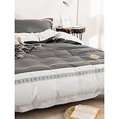 economico Collezione d&#039;elite-Set copripiumino da 4 pezzi, 100% cotone biologico, tessuto morbido e traspirante, include copripiumino e federe per un sonno confortevole.